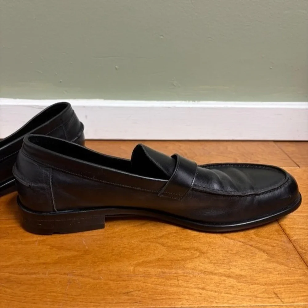 Salvatore Ferragamo Lion Mens Dress Shoes Sz 10ee Black Leather Special Occasion